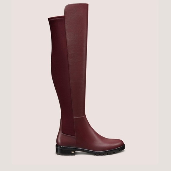 NWT + Dust Bag City Boot Stuart Weitzman in Cabernet - Picture 1 of 3